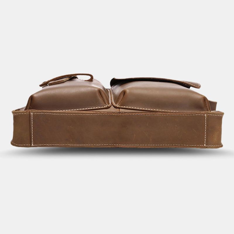 Hombres Pu Cuero Multibolsillos Vintage 6.3 Pulgadas Bolso Para Teléfono Bolsos Bandolera Maletín Bolso Bandolera