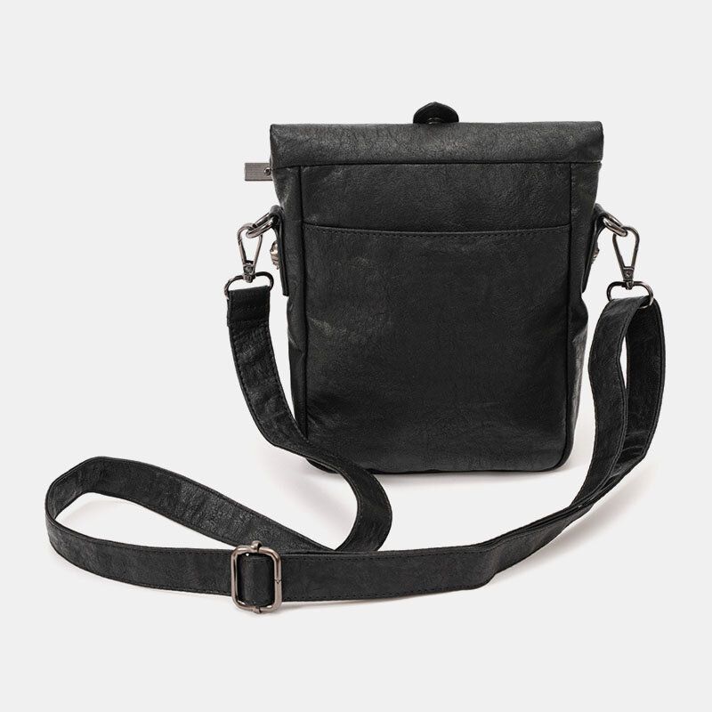 Hombres Pu Cuero Vintage 6.3 Pulgadas Bolso Para Teléfono Bolsos Cruzados Pequeños Bolso Bandolera