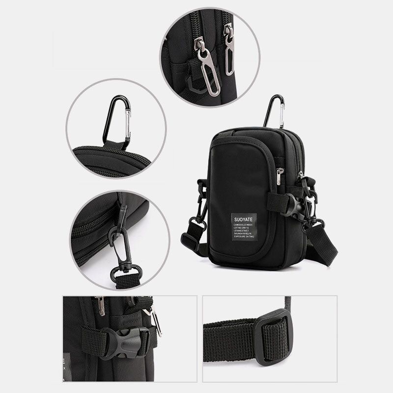 Mini Bolso De Hombro Informal Para Hombre Bolso De Cintura Bolso Para Teléfono Para Exteriores