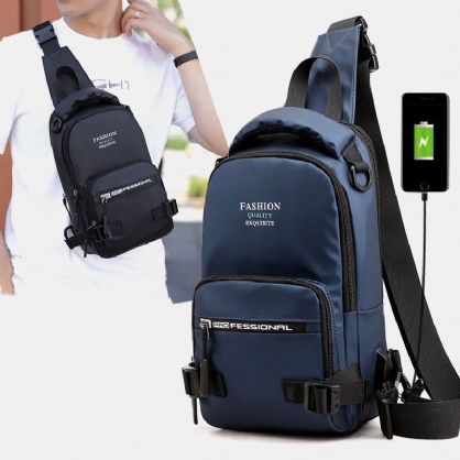 Mochila Deportiva Ligera Impermeable Para Hombre A La Moda Con Puerto De Carga Usb