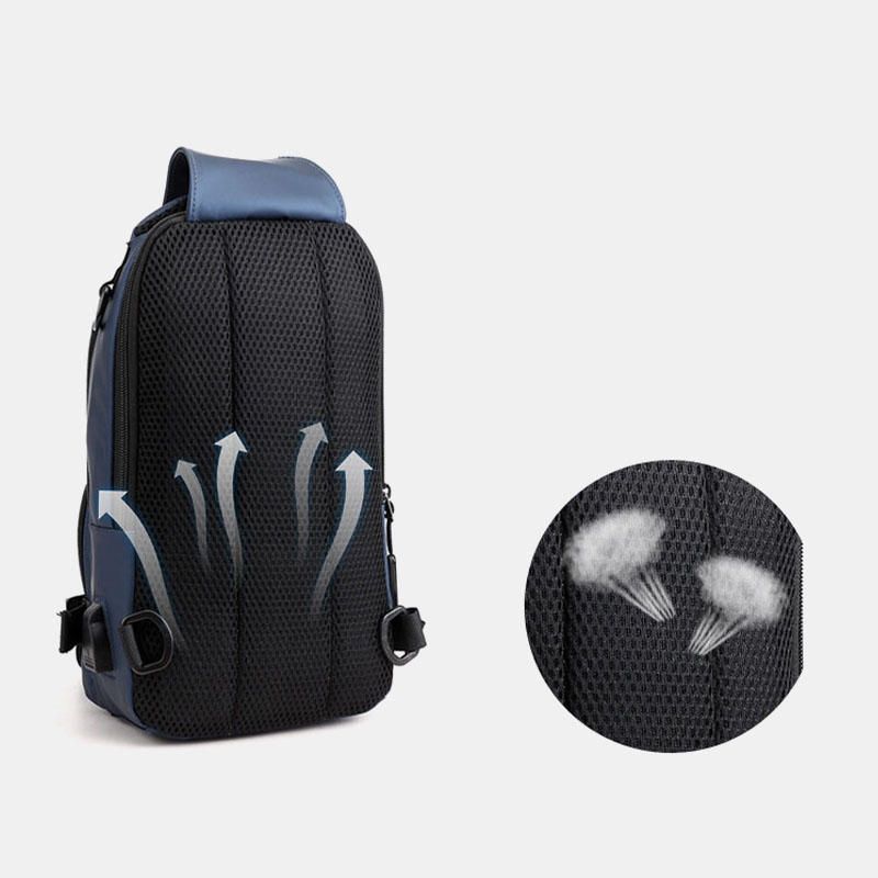 Mochila Deportiva Ligera Impermeable Para Hombre A La Moda Con Puerto De Carga Usb