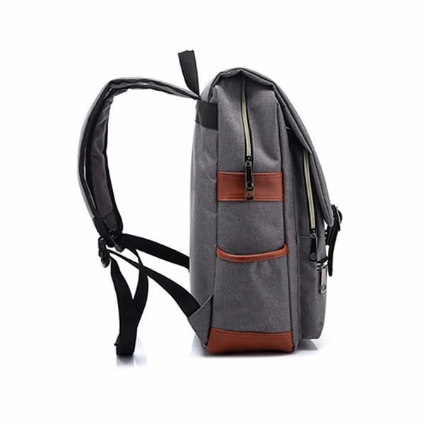 Mochilas Clásicas De Lona Unisex Para Portátil De 14 Pulgadas