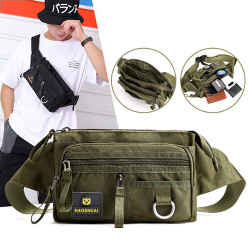 Moda Para Hombre Bolsillos Antirrobo Multicapa Caja Registradora Personal Bolsa De Pecho Bolsa De Cintura Bolsa De Hombro