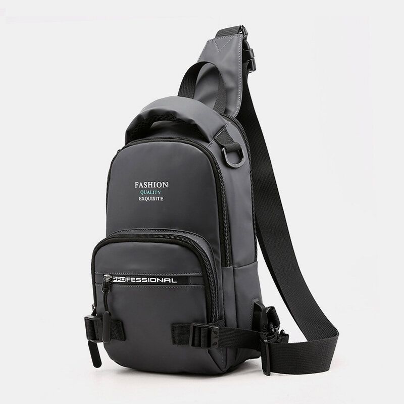 Moda Para Hombre Ligero Multifuncional Bandolera Bandolera Bolso En El Pecho Mochila Con Puerto De Carga Usb