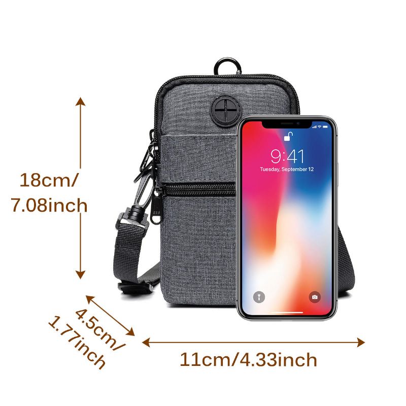 Soporte Para Pasaporte De Viaje Cartera De Pasaporte Con Cuello Colgante De Gran Capacidad Bolsa De Documentos Impermeable Multifunción Bolsa De Hombreajero Bolsa De Teléfono Bolsa De Cintura