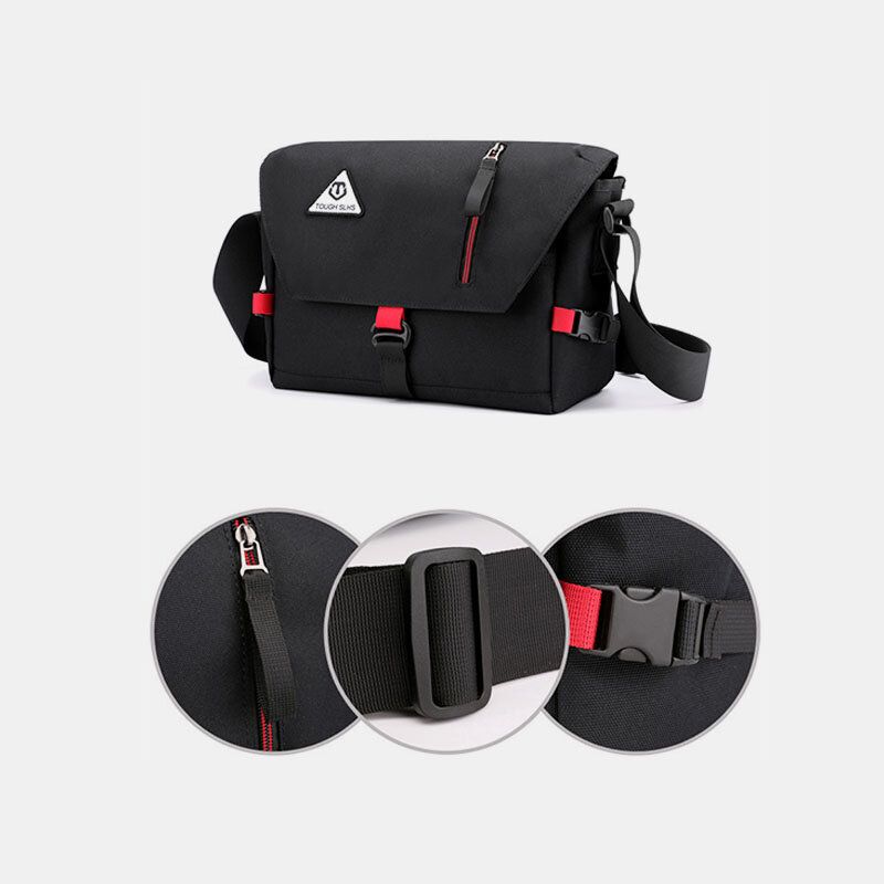 Unisex De Gran Capacidad Impermeable Sólido Multibolsillos Bolsa Para Portátil De 13.3 Pulgadas Bandolera Bandolera