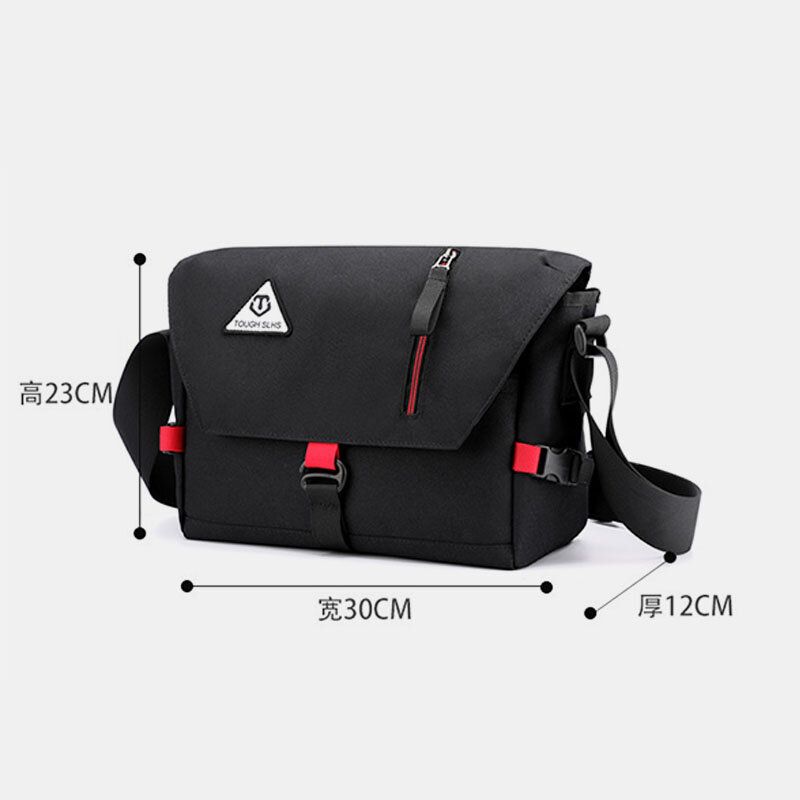 Unisex De Gran Capacidad Impermeable Sólido Multibolsillos Bolsa Para Portátil De 13.3 Pulgadas Bandolera Bandolera