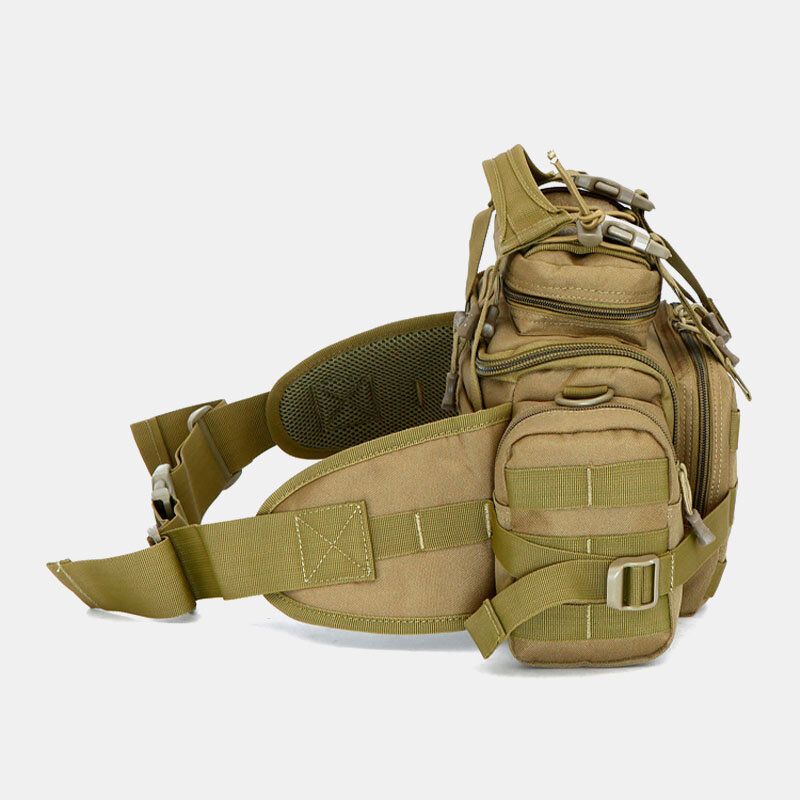 Unisex Nylon Camuflaje Táctico Montar Al Aire Libre Bolsa De Herramientas De Transporte Múltiple Bolso Bandolera Bolsa De Cintura