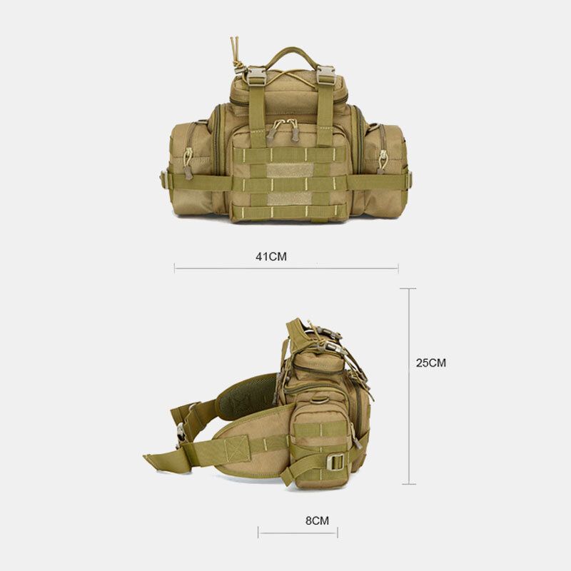 Unisex Nylon Camuflaje Táctico Montar Al Aire Libre Bolsa De Herramientas De Transporte Múltiple Bolso Bandolera Bolsa De Cintura