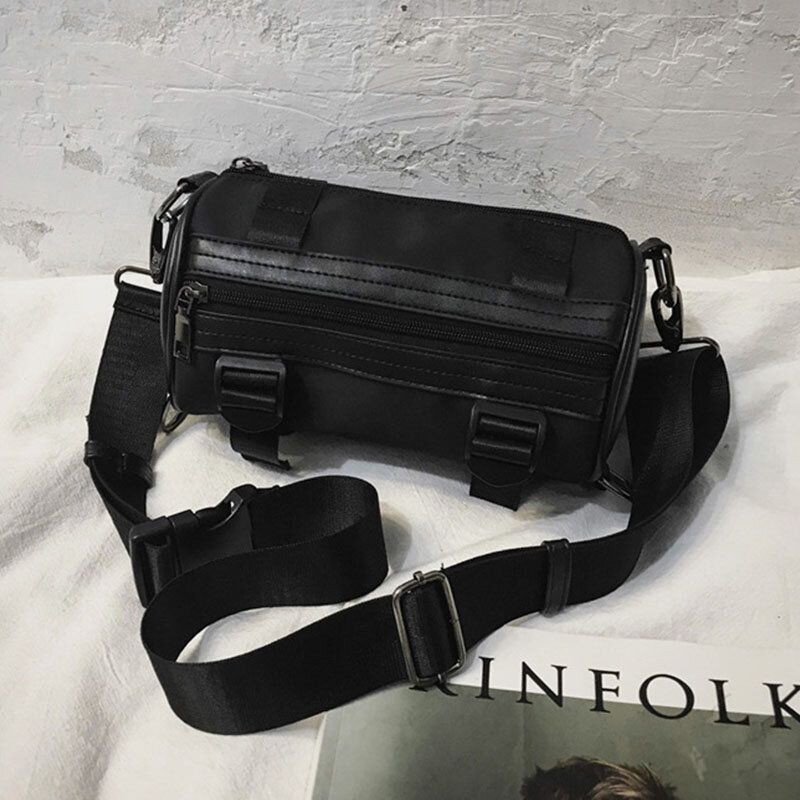 Unisex Nylon Forma Redonda Pequeña Color Sólido Casual Easy Carry Couple Bag Crossbody Bag Bolsa De Pecho