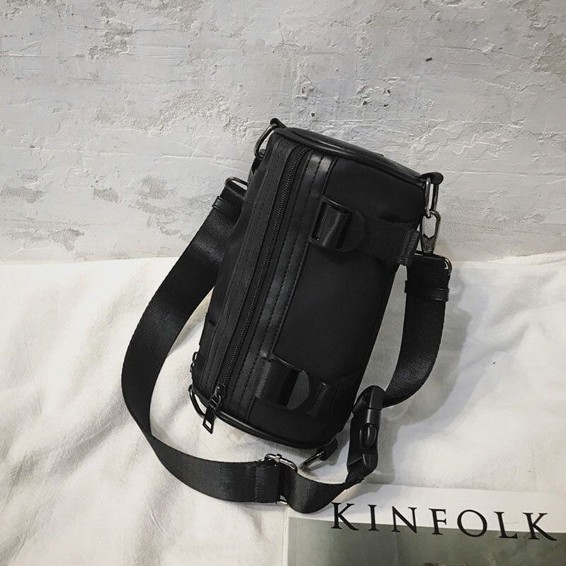 Unisex Nylon Forma Redonda Pequeña Color Sólido Casual Easy Carry Couple Bag Crossbody Bag Bolsa De Pecho