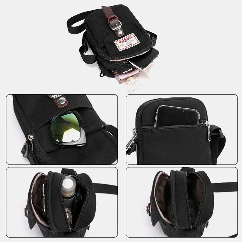 Unisex Nylon Mini Easy Carry Casual Bandolera Cross Body Bag