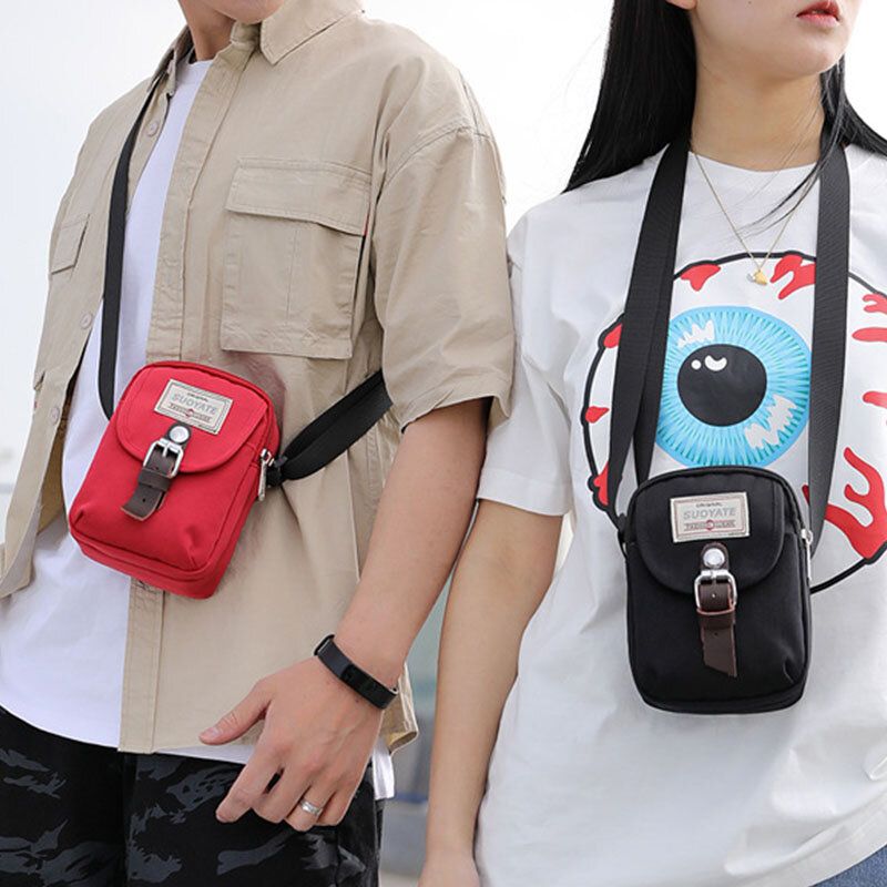 Unisex Nylon Mini Easy Carry Casual Bandolera Cross Body Bag