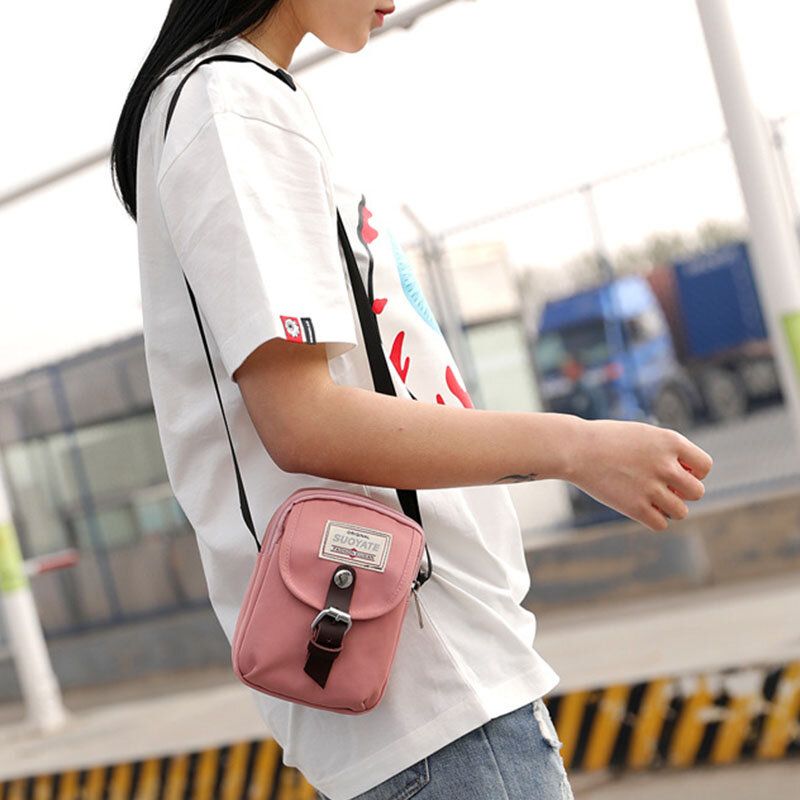 Unisex Nylon Mini Easy Carry Casual Bandolera Cross Body Bag