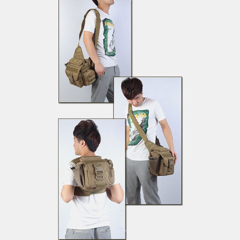 Unisex Oxford Cloth Tactical Camuflaje Juego Al Aire Libre Montar Bolsa De Sillín De Transporte Múltiple Bolso Bandolera Bolso De Cintura Mochila