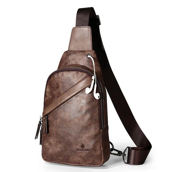 Vintage Casual Sling Bag Crossbody Bag Chest Bag Para Hombres