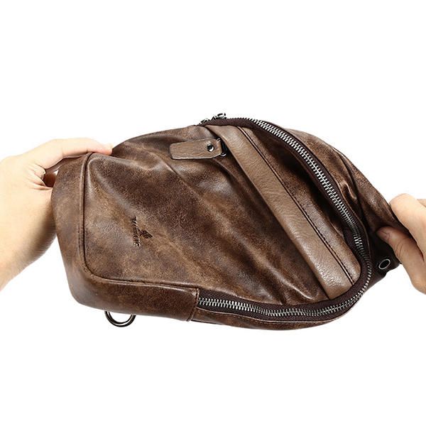 Vintage Casual Sling Bag Crossbody Bag Chest Bag Para Hombres