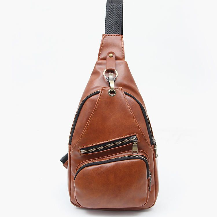 Vintage Chest Bag Mochila De Hombro Al Aire Libre Para Hombres