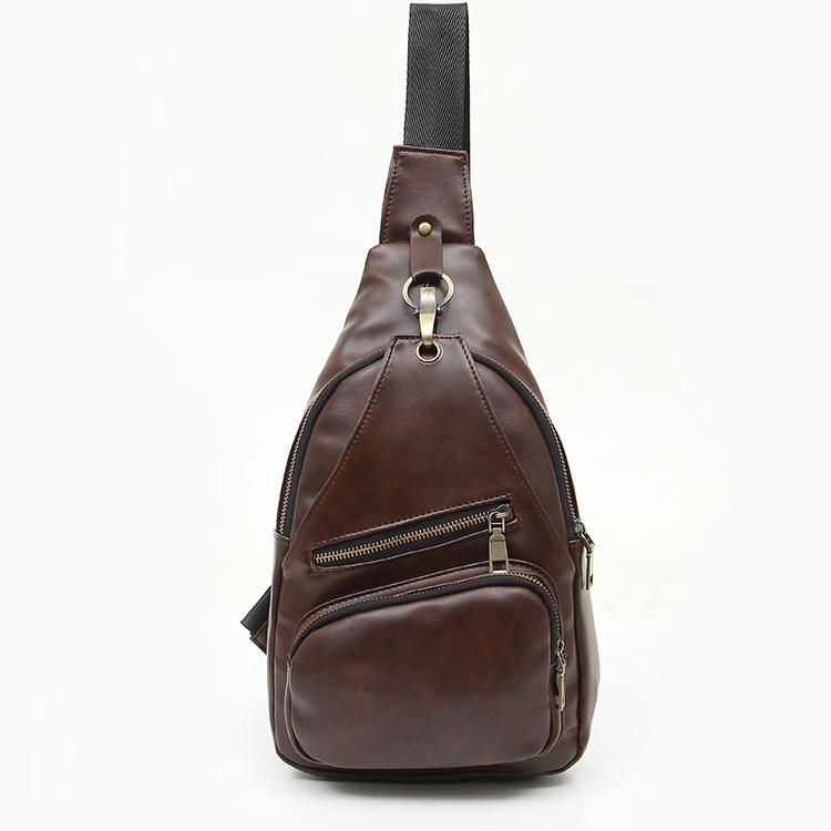 Vintage Chest Bag Mochila De Hombro Al Aire Libre Para Hombres