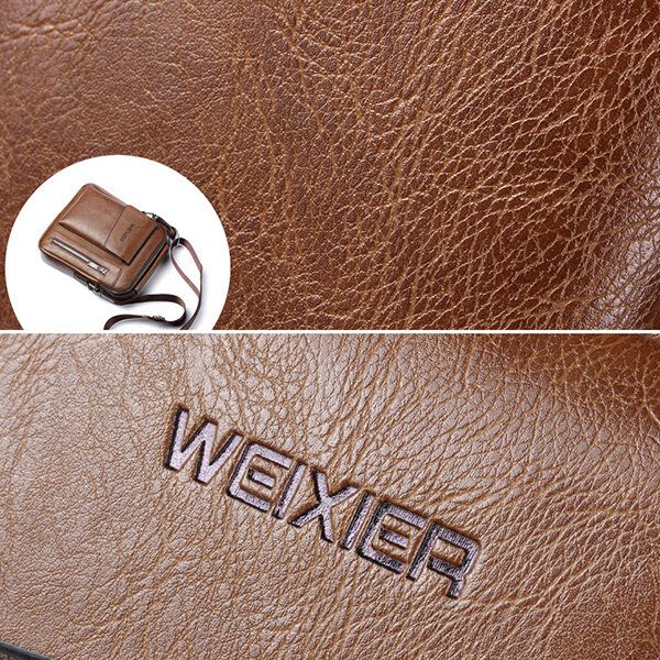 Weixier Hombres Pu Cuero Vintage Bolso Retro Bandolera Bolso Bandolera