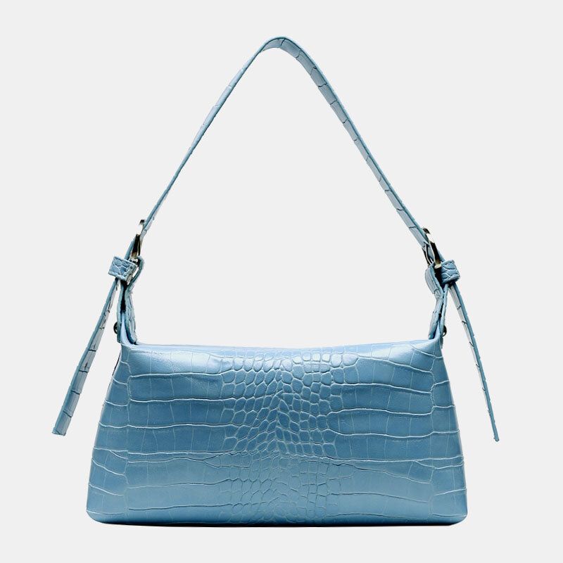 Alligator Croc Pattern Casual Color Sólido Bandolera Bolso Para Mujer