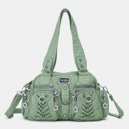 Angel Kiss Mujer Pu Cuero Multi-carry Color Sólido Moda Casual Bolso Bandolera Bolso Bandolera