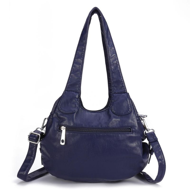 Bolso Bandolera Casual De Cuero Suave Para Mujer