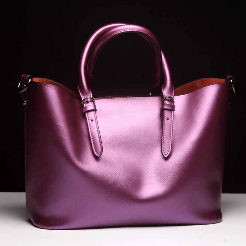 Bolso Bandolera De Cercanías De Cuero Genuino Suave Para Mujer