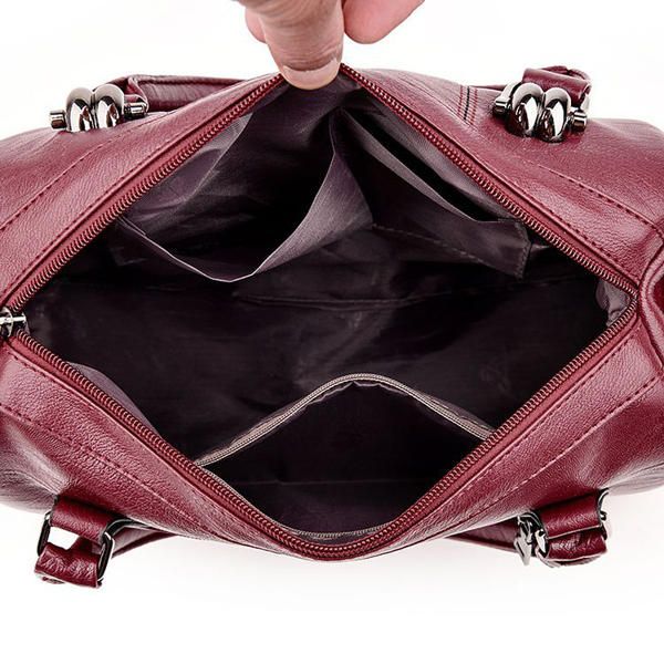 Bolso Bandolera Clásico De Cuero Pu Para Mujer