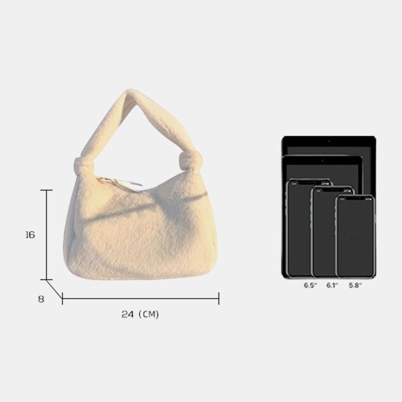 Bolso Bandolera Informal Cómodo Para Las Axilas De Felpa Para Mujer