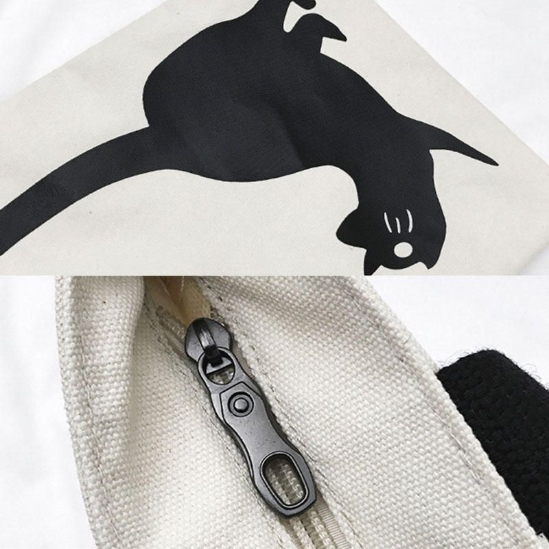 Bolso Bandolera Informal De Moda Para Mujer Bolso Con Patrón De Gato Para La Escuela De Citas