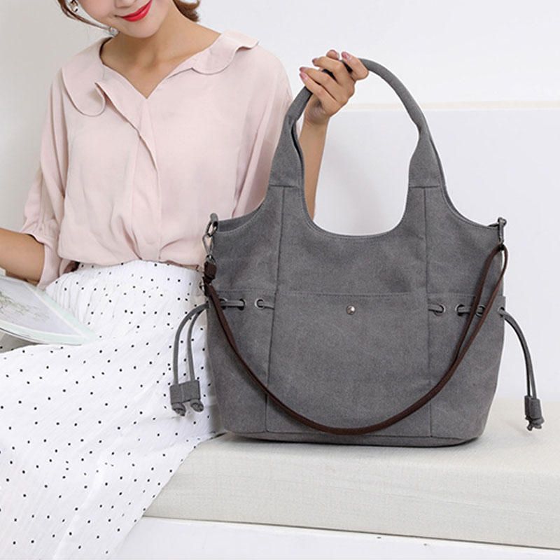 Bolso Bandolera De Lona De Gran Capacidad Para Mujer Bolso Bandolera Para Ir De Compras Al Aire Libre