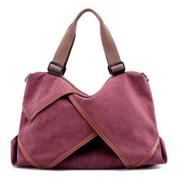 Bolso Bandolera De Lona Para Mujer De Gran Capacidad Informal De Viaje Bolso De Mano