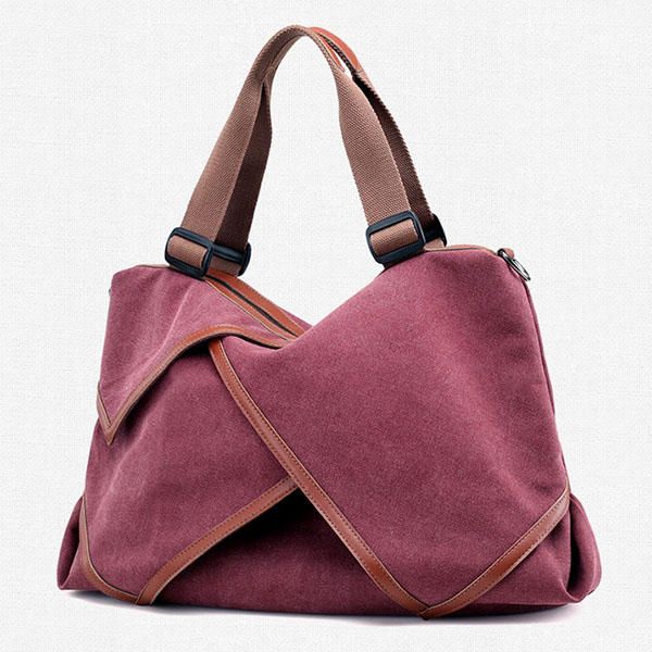 Bolso Bandolera De Lona Para Mujer De Gran Capacidad Informal De Viaje Bolso De Mano