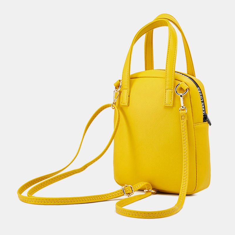 Bolso Bandolera Multifuncional Pequeño De Color Puro Para Mujer