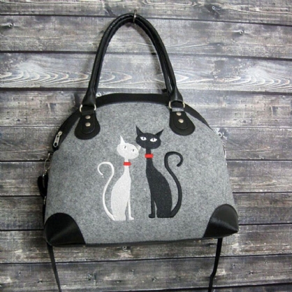 Bolso Bandolera Para Mujer Bolso Con Patrón De Gato Bolso Bandolera