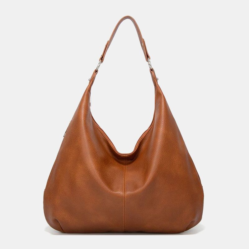 Bolso Bandolera Vintage De Gran Capacidad De Cuero Pu Para Mujer