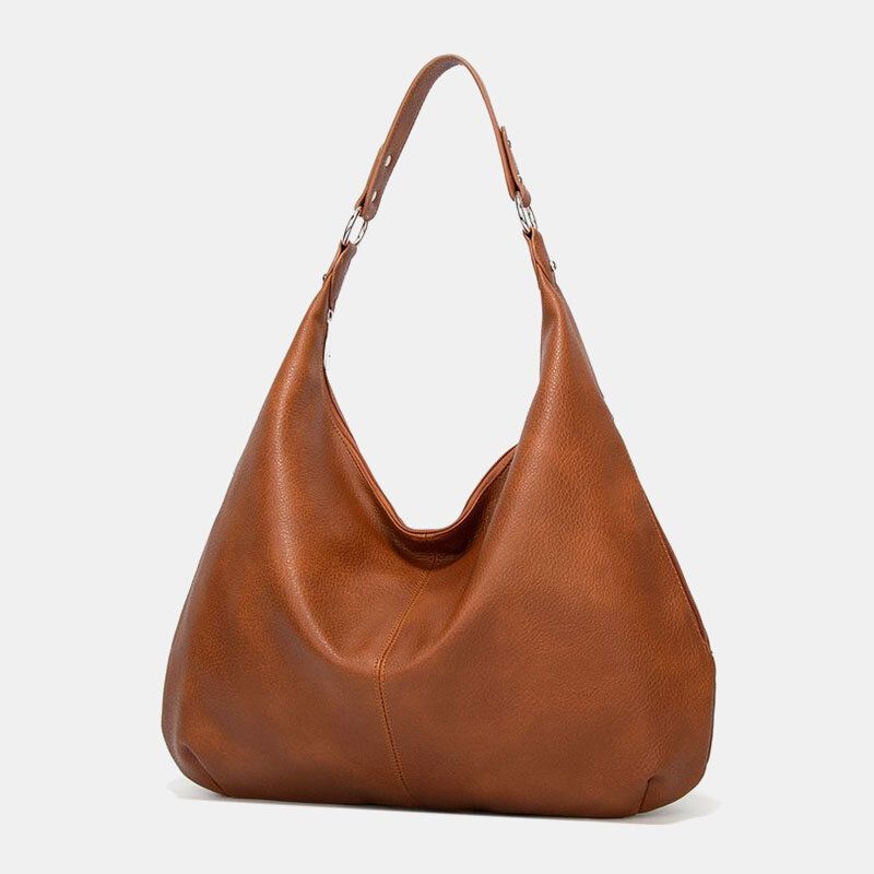 Bolso Bandolera Vintage De Gran Capacidad De Cuero Pu Para Mujer