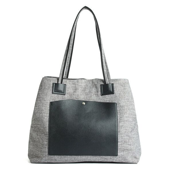 Bolso Casual De Lona Vintage Con 3 Bolsillos Principales Para Mujer