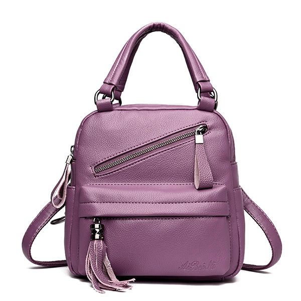 Bolso Casual Para Mujer Bolso Bandolera De Piel Sintética Suave Y Sólida