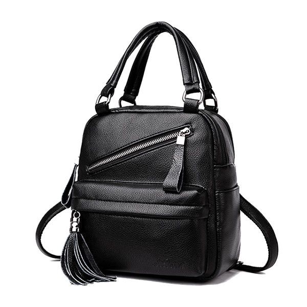 Bolso Casual Para Mujer Bolso Bandolera De Piel Sintética Suave Y Sólida