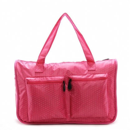 Bolso De Compras De Nailon Con Punto De Onda Para Mujer Bolso De Mano De Gran Capacidad Bolso Bandolera