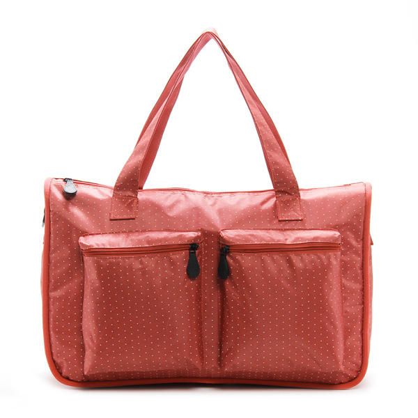 Bolso De Compras De Nailon Con Punto De Onda Para Mujer Bolso De Mano De Gran Capacidad Bolso Bandolera