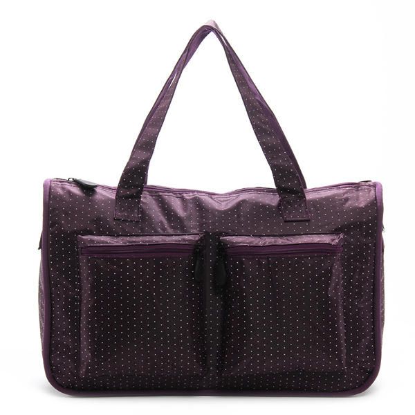 Bolso De Compras De Nailon Con Punto De Onda Para Mujer Bolso De Mano De Gran Capacidad Bolso Bandolera