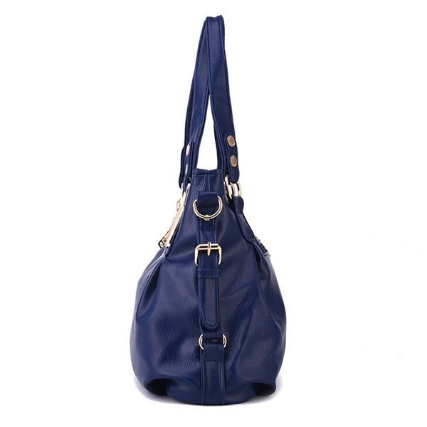 Bolso De Cuero Suave Con Borlas De Piel Sintética Para Mujer