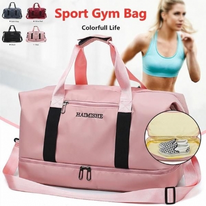 Bolso Deportivo Impermeable Para Gimnasio Equipaje De Viaje Bolso De Lona