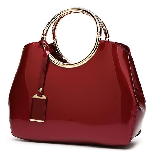 Bolso Elegante De Charol De Alta Calidad Para Mujer