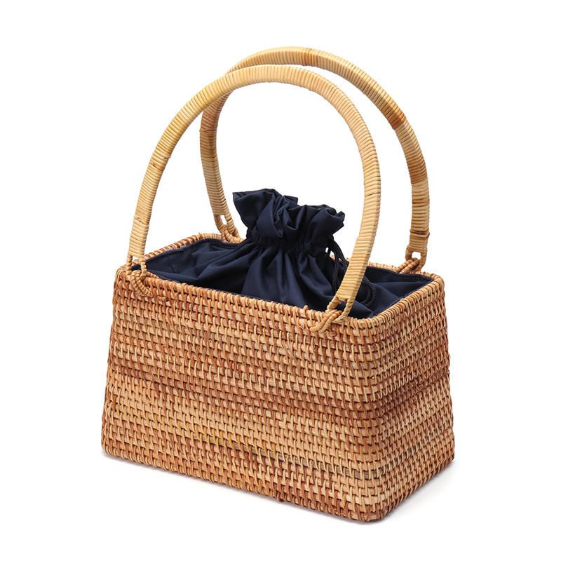 Bolso Estilo Cesta Hecho A Mano Vietnam Ratten Case Summer Beach B