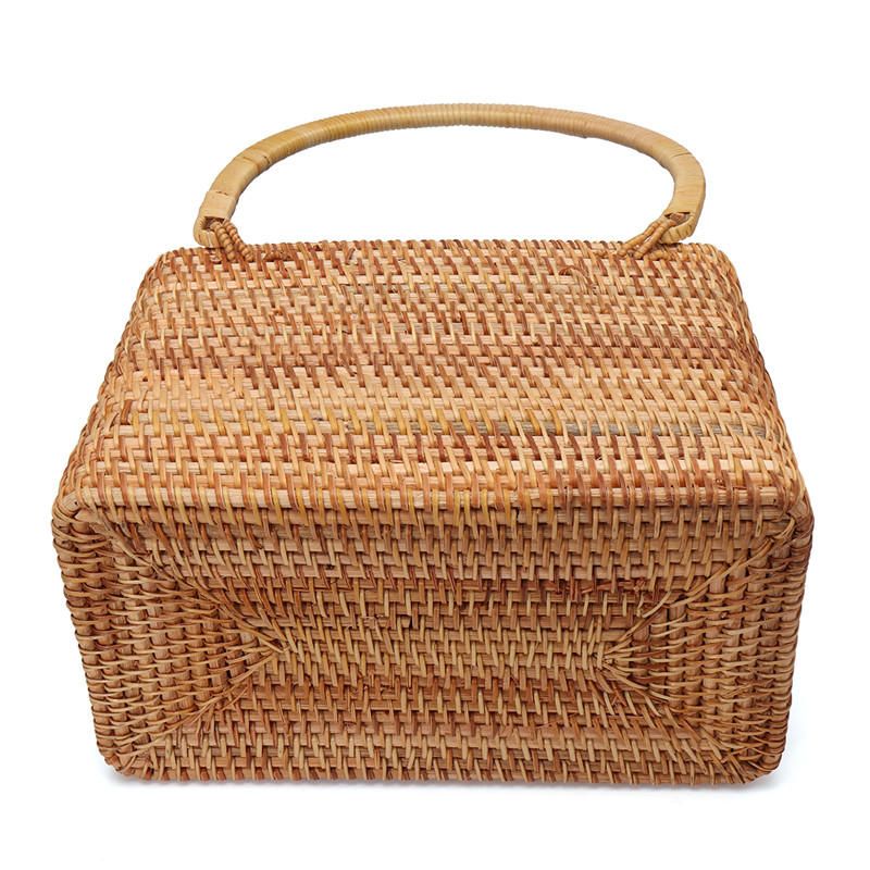 Bolso Estilo Cesta Hecho A Mano Vietnam Ratten Case Summer Beach B