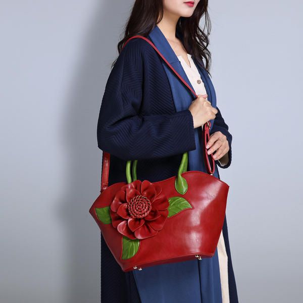 Bolso De Estilo Nacional Elegante Con Decoración De Rosas